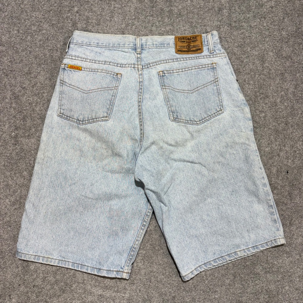 Vintage Jordache Basics Mens Light Wash Denim Shorts Size 34 Blue Cotton 90s